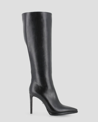 Botas Tacón Blogger Pistol Negro Mujer